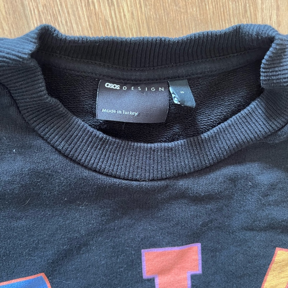 ASOS Black Sweatshirt with Multicolor Lettering “UNITY” - Picture 2 of 10